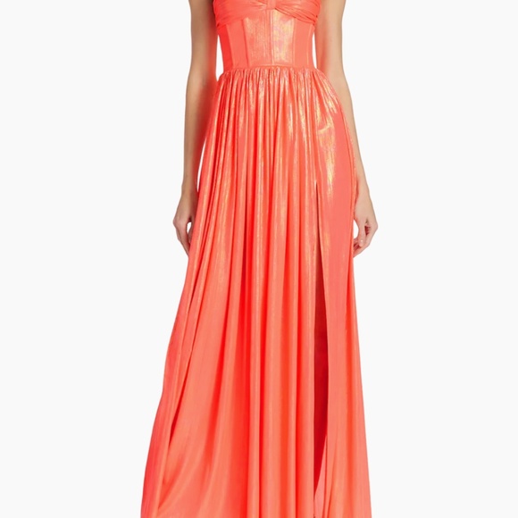 Bronx and Banco Pink Florence Strapless Metallic Gown - Picture 3 of 16